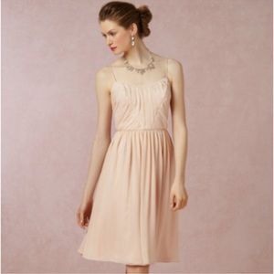 Anthropologie x BHLDN Giselle Pink Blush Chiffon Formal cocktail dress women S 4